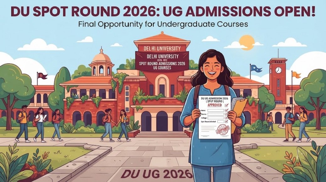 Student applying for DU Spot Round 2026 admission at Delhi University